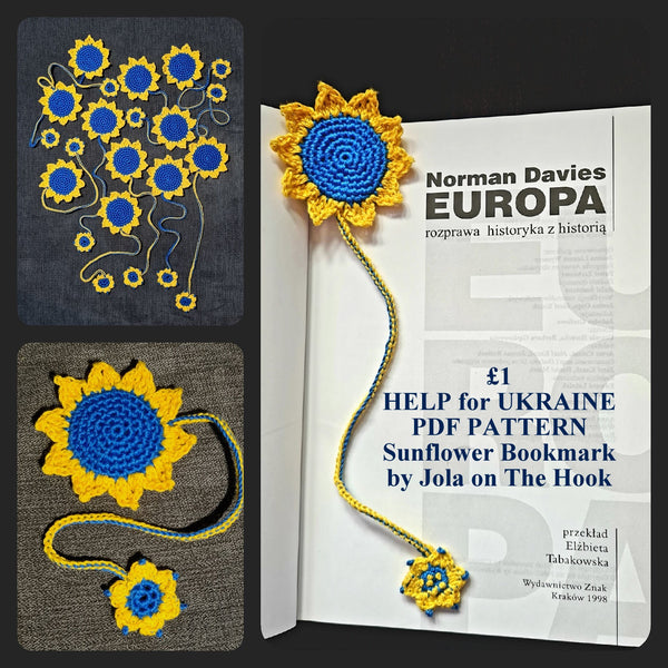Sunflower Bookmark by Jola on The Hook